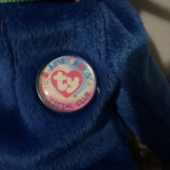 Blue small Beanie Babies teddy bear - Picture 15 of 17